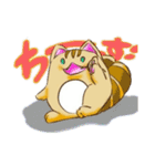 ねこまたぬきさん（個別スタンプ：3）