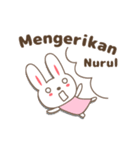 Cute rabbit stickers name, Nurul（個別スタンプ：31）