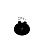表情がよめないくろいくま（個別スタンプ：5）