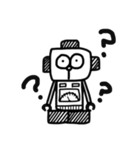 モノクロなロボット（個別スタンプ：9）