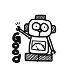 モノクロなロボット（個別スタンプ：11）