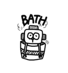 モノクロなロボット（個別スタンプ：14）