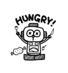 モノクロなロボット（個別スタンプ：17）