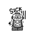 モノクロなロボット（個別スタンプ：18）