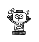 モノクロなロボット（個別スタンプ：19）