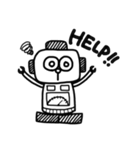 モノクロなロボット（個別スタンプ：20）
