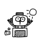 モノクロなロボット（個別スタンプ：21）