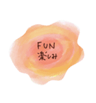 水彩あじわいスタンプ（個別スタンプ：8）