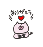 ほぼ無表情なぶたちゃん（個別スタンプ：3）