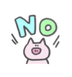 ほぼ無表情なぶたちゃん（個別スタンプ：21）