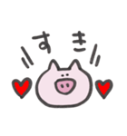 ほぼ無表情なぶたちゃん（個別スタンプ：24）
