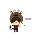 鹿好きサポーターのサッカー応援スタンプ（個別スタンプ：21）