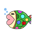 まんまるべあ〜でぶっちょ魚を添えて〜（個別スタンプ：10）