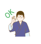 やっぱ、オンセン。温泉ゆかたキャラ（個別スタンプ：1）