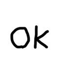 手書き文字スタンプ     ブラック（個別スタンプ：12）