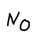 手書き文字スタンプ     ブラック（個別スタンプ：13）