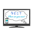 テレビ画面 日常会話＋英語（個別スタンプ：9）