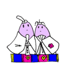 Mr＆Mrsピーナッツのパープルライフ（個別スタンプ：24）