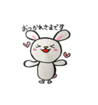 へたうさぎのあいさつスタンプ（個別スタンプ：3）