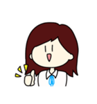 外ハネガール（個別スタンプ：1）