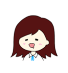 外ハネガール（個別スタンプ：4）