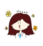 外ハネガール（個別スタンプ：12）