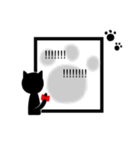 日常的に使用出来る挨拶・シンプルな黒猫3（個別スタンプ：37）