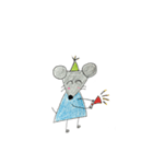ねずみんの日常手書きver.（個別スタンプ：1）