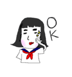 まろ眉JK（個別スタンプ：1）