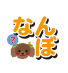 るびー＆ふれんど[poodle/apricot]でか文字（個別スタンプ：12）