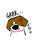 彩さんの落書き「ビーグル犬」（個別スタンプ：4）