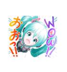 初音ミクの2ヶ国語スタンプ No.2（個別スタンプ：4）