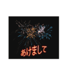 新年 + おめでとう = 花火 (ja)（個別スタンプ：11）