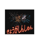 新年 + おめでとう = 花火 (ja)（個別スタンプ：16）