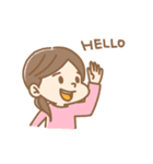 お友達へ送る女の子のスタンプ（個別スタンプ：1）