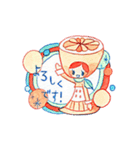 ゆるめなフルーツの妖精たち（個別スタンプ：1）