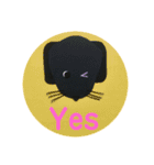 黒ラブ犬「ちゃま」English version（個別スタンプ：5）