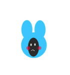 うさぎさんの被り物をしたナゾ生物（個別スタンプ：2）