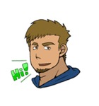ちょっぴりチャラい茶髪男子（個別スタンプ：1）
