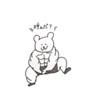 筋肉質な白熊さん（個別スタンプ：3）