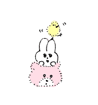 ふわくま～うさぎと小鳥となかよし編～（個別スタンプ：21）