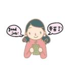 中国語おしゃれガール 英訳付き（個別スタンプ：19）