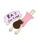 中国語おしゃれガール 英訳付き（個別スタンプ：28）