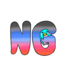 ゆるめのうみとも ver.デカ文字（個別スタンプ：8）