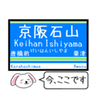 大津線(石山坂本 京津) 今この駅だよ！（個別スタンプ：3）