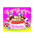 11月の誕生日ケーキスタンプ【全日分】v2（個別スタンプ：32）