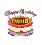 11月の誕生日ケーキスタンプ【全日分】v4（個別スタンプ：11）