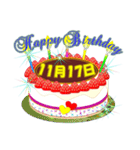 11月の誕生日ケーキスタンプ【全日分】v4（個別スタンプ：17）