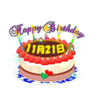11月の誕生日ケーキスタンプ【全日分】v4（個別スタンプ：21）