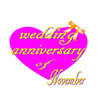 11月の結婚記念日スタンプ【全日分】ver.1（個別スタンプ：32）